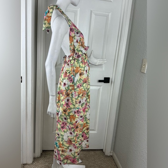 Charles Henry Floral Halter Linen Blend Midi Dress Size XS. A21 - Picture 9 of 16